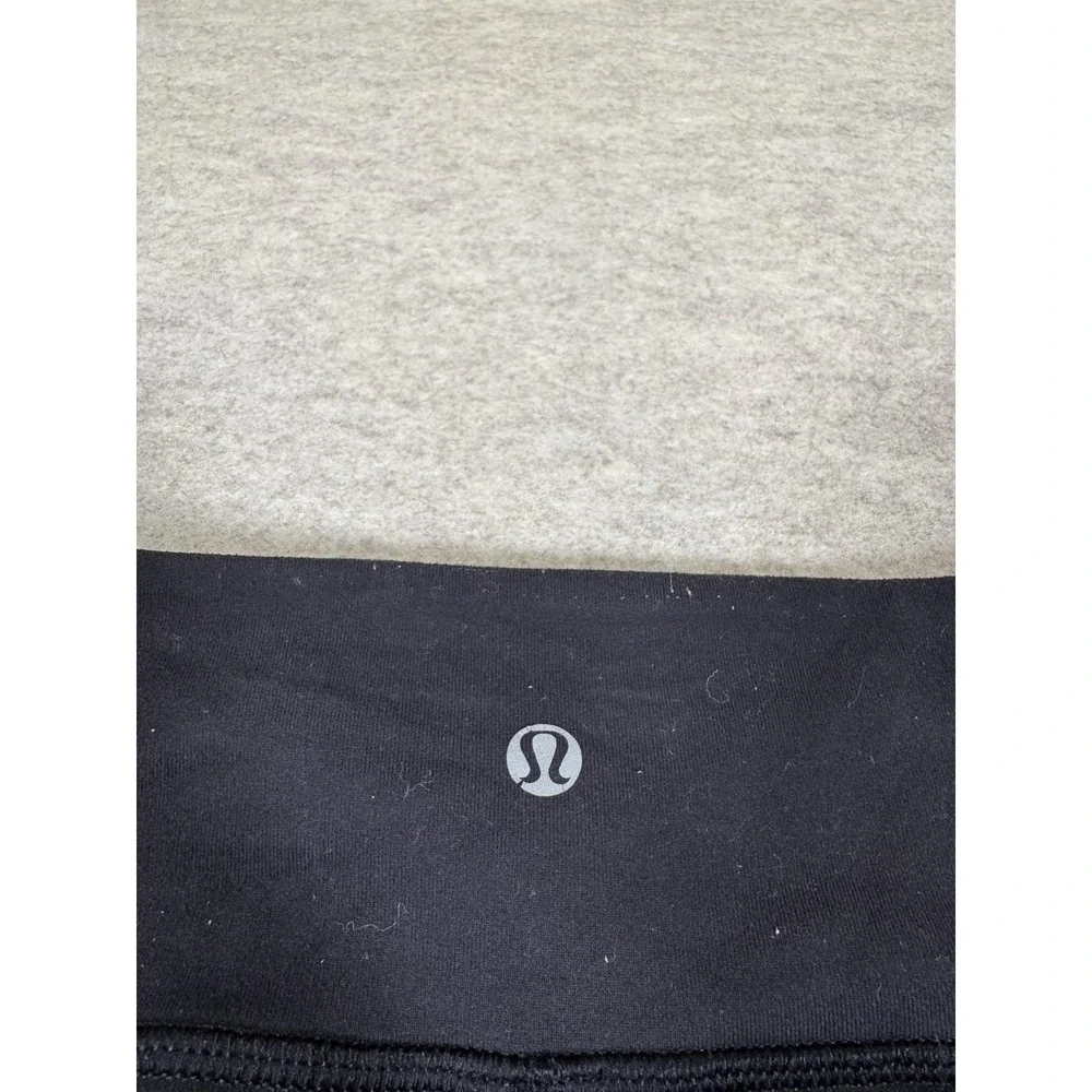 Lululemon Leggings Womens 4 Black Capri Foldover Waist Yoga Athletic Gym Stretch